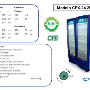 REFRIGERADOR VERTICAL CRIOTEC CFX-24 2P