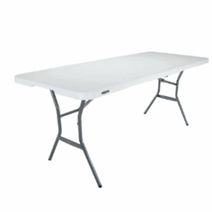 MESA RECTANGULAR PLEGABLE 1.22 M BLANCA (TABLON) LIFETIME
