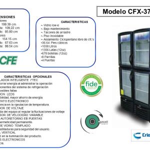 REFRIGERADOR VERTICAL CRIOTEC CFX-37 4P
