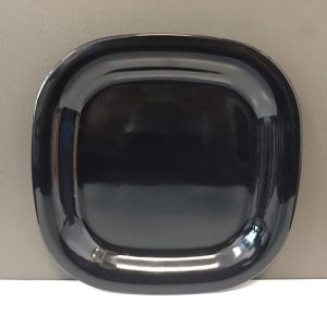 Melamina Premium Plato Ensalada Cuadrado 10.5 Pg Negro