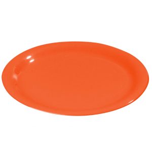 Melamina Naranja Plato Oval 13 Pg
