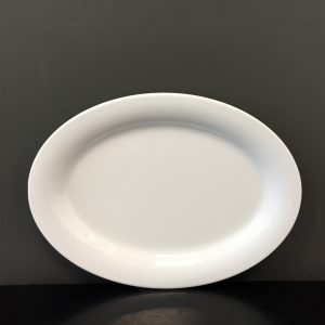 Melamina Premium Plato Oval 14 Pg Blanco