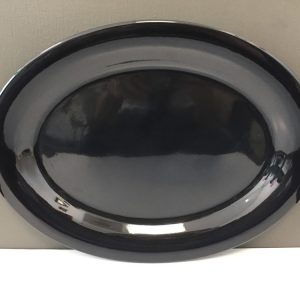 Melamina Premium Plato Oval 14 Pg Negro