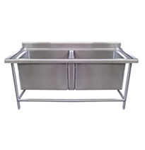 FREGADERO DE ACERO INOXIDABLE PARA OLLAS DOS TARJAS