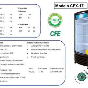 REFRIGERADOR VERTICAL CRIOTEC CFX-17