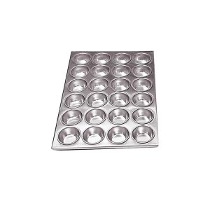 CHAROLA MUFFIN ALUMINIO TEFLON 24 pz 7 cm