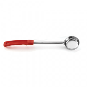 CUCHARA DE SERVIR ACERO INOX MANGO ROJO