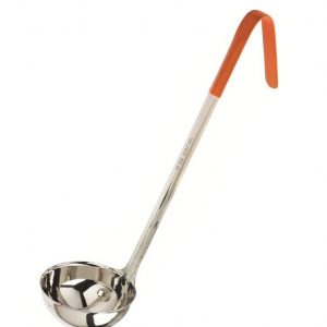CUCHARON 8OZ ACERO INOX MANGO NARANJA