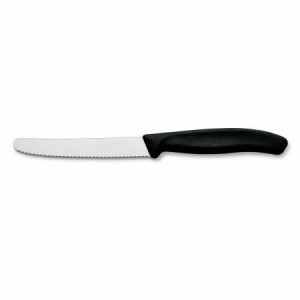 CUCHILLO MESA SIERRA 4PG PLASTICO NEGRO