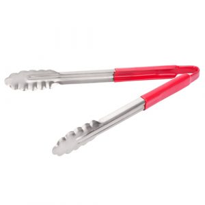 PINZA 12PG ROJA ACERO INOXIDABLE