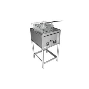 FREIDORA DOBLE DE ACERO INOXIDABLE