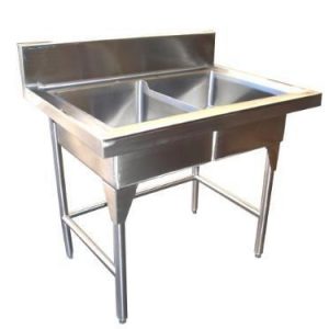 FREGADERO PARA BAR DE ACERO INOXIDABLE DOS TARJAS