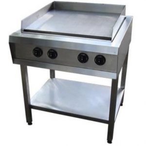 PLANCHA CON BASE EN ACERO INOXIDABLE MODELO 70  0.70 x 0.70 x 0.90 m.(incluye base)