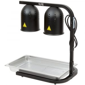 LAMPARA DE CALOR DOS FOCOS NEGRA BLACK 