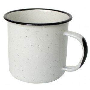 PELTRE TARRO POCILLO 516ML BLANCO FILO NEGRO BARO 