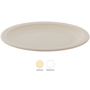 PLATO PLANO MEDIANO POLICARBONATO 20CM (76 PZS. POR CAJA) 