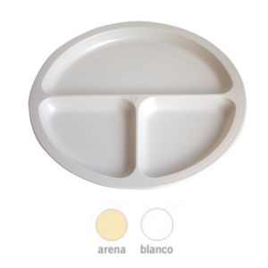 PLATO CON DIVISION POLICARBONATO (54 PZS. POR CAJA) 