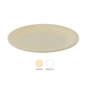 PLATO PLANO CHICO POLICARBONATO 16.4CM (76 PZS. POR CAJA) 