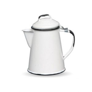 CAFETERA 3/4 BLANCO CON FILO NEGRO