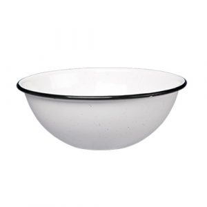 TAZA BOLA 14 PELTRE BLANCO CON FILO NEGRO