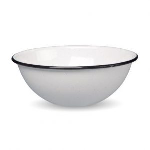 TAZA BOLA 18 PELTRE BLANCO CON FILO NEGRO