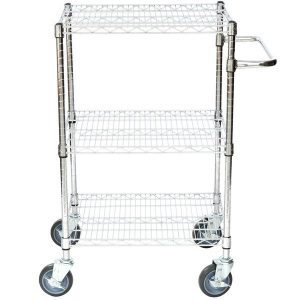 CARRO DE SERVICIO DE ACERO CROMADO 46 X 61 cms MODELO MCRT18243