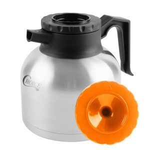 JARRA PARA CAFÉ DECAF TAPA NARANJA INSULADO DE ACERO INOX DE 1.9 LTS (64oz)