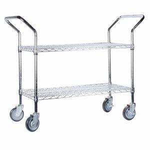 CARRO DE SERVICIO DE ACERO CROMADO 61 X 91 cms MODELO UCART2436