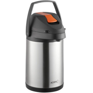 TERMO ACERO INOXIDABLE DE 3 LITROS DE PALANCA NARANJA PARA DESCAFEINADO