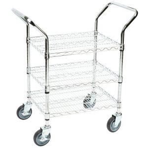 CARRO DE SERVICIO DE ACERO CROMADO 46 X 61 cms MODELO UCRT18243