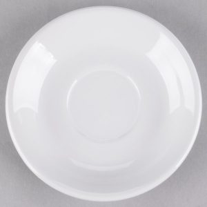 PLATO TAZA DE 13 cms MARCA ECOR BLANCO BRILLANTE