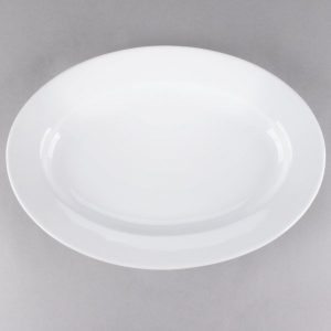 PLATO OVALADO DE 40 X 28.5 cms MARCA ECOR BLANCO BRILLANTE