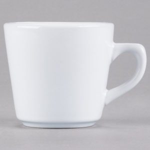 TAZA PARA CAFE ALTA CAPACIDAD DE 207ml (7 oz.) MARCA ECOR BLANCO BRILLANTE