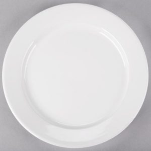 PLATO BASE DE 28.58 cms MARCA ECOR BLANCO BRILLANTE