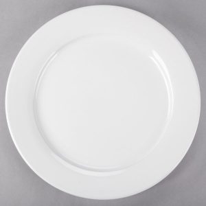 PLATO BASE DE 30.48 cms MARCA ECOR BLANCO BRILLANTE