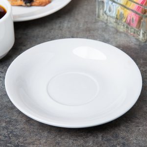 Plato Taza de 15.2 cms Blanco Brillante Marca Ecor