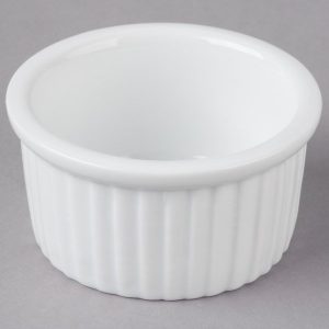 RAMEKIN DE CERAMICA CAPACIDAD DE 74ml (2.5 oz.) MARCA ECOR BLANCO BRILLANTE