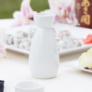 Bote para Sake de 177 ml Blanco Brillante Marca Ecor