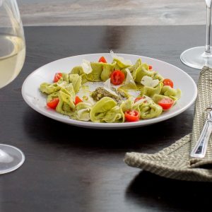 Plato Redondo Coupe de 22.9 cms Blanco Brillante Marca Ecor