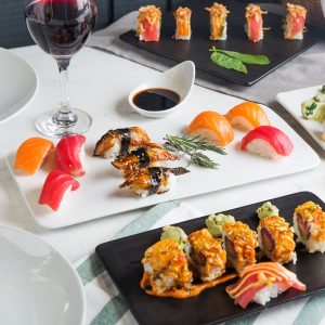 Plato Rectangular de 35.6 x 15.9 cms cms Blanco Brillante Marca Ecor