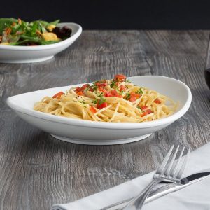 Plato Ovalado de 828 ml Blanco Brillante Marca Ecor