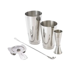 KIT PARA BAR 5 PIEZAS COLOR ACERO INOX