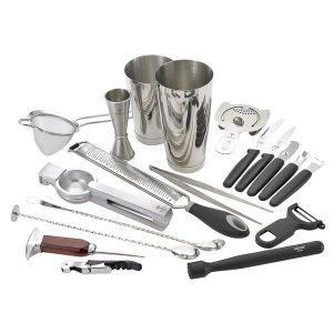 KIT PARA BAR 19 PIEZAS COLOR ACERO INOX