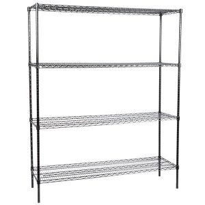 Estante de 18 x 60 Negro Epoxico con Postes de 74