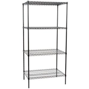 Estante de 24 x 36 Negro Epoxico con Postes de 74