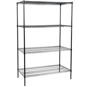 Estante de 24 x 48 Negro Epoxico con Postes de 74