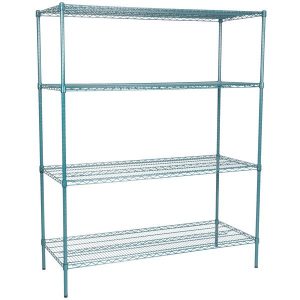 Estante de 24" x 60" Verde Epoxico con Postes de 74"