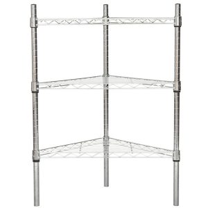 Estante Esquinero de 18" Cromado con Postes de 34"