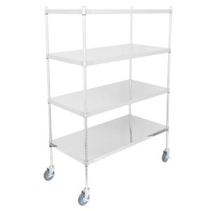 Estante de 24 x 48 de Acero Inoxidable  con Postes de 64