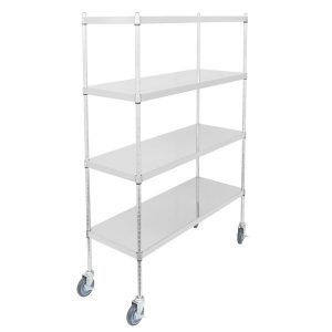 Estante de 18 x 48 de Acero Inoxidable  con Postes de 64